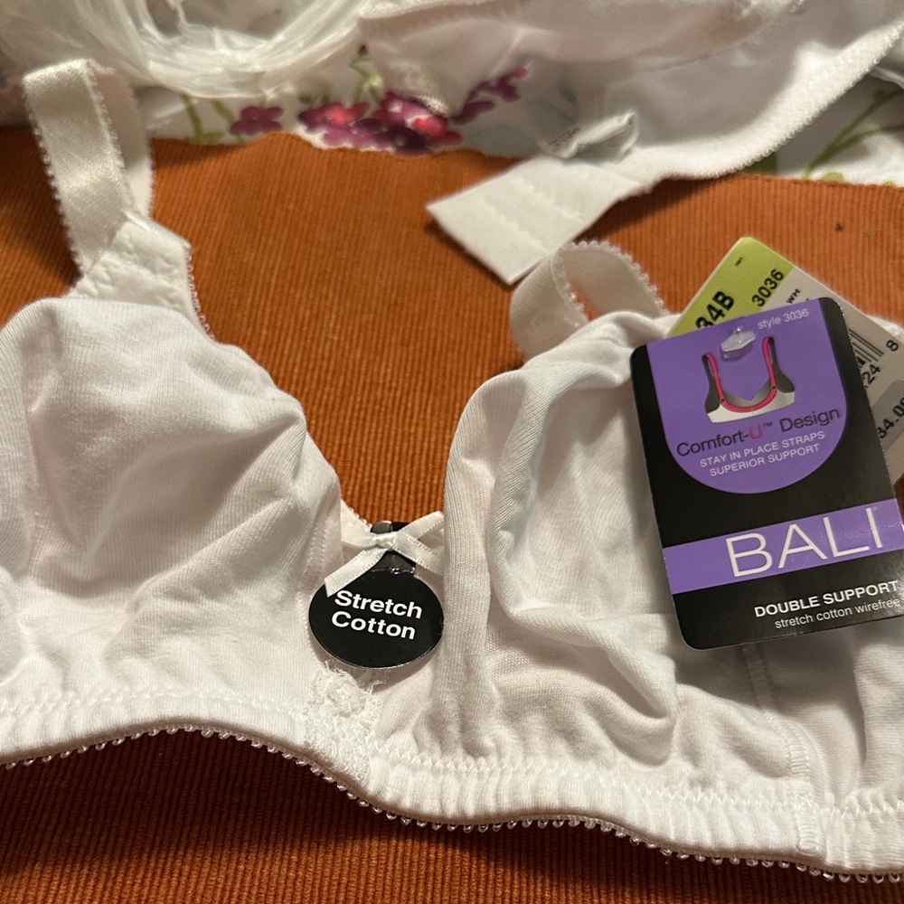 Bali Stretch Cotton White Bra